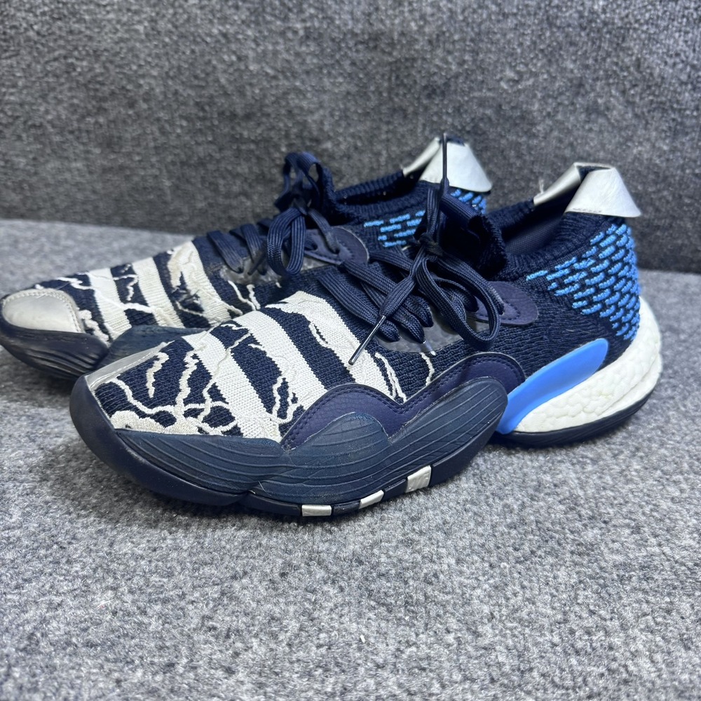Adidas Basketball Shoes Mens 10 Trae Young 2.0 Navy Blue ID2210 EUC